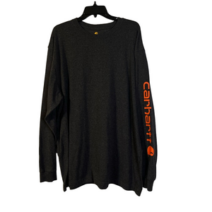 Carhartt Spell out long sleeve gray orange XL. 11-B